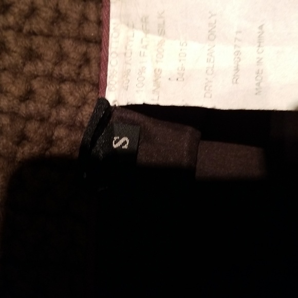 William B Vintage Fall Coat Crochet & Suede Leather / Silk Lined / Sz S / Brown - Picture 13 of 17